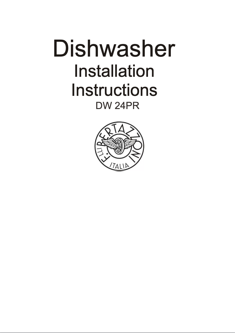 Page 1 de la notice Guide d'installation Bertazzoni DW24PR