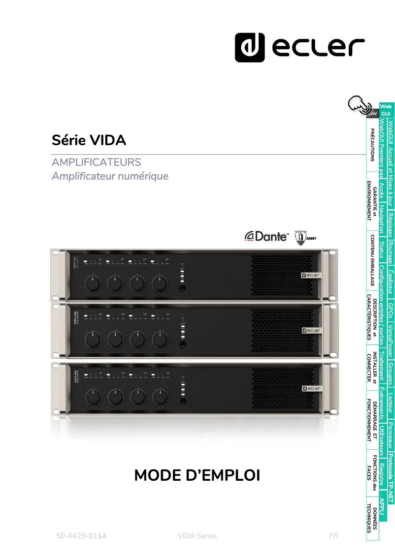 Imagen de la primera página del manual del dispositivo VIDA-24Q