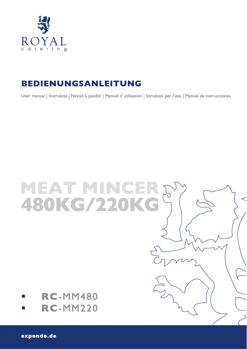 Page 1 de la notice Manuel utilisateur Royal Catering RC-MM480