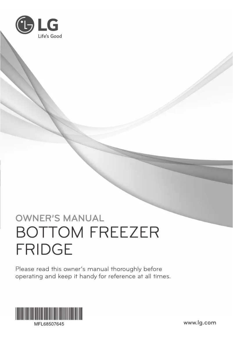 Page 1 de la notice Manuel utilisateur LG GRJ-264PM