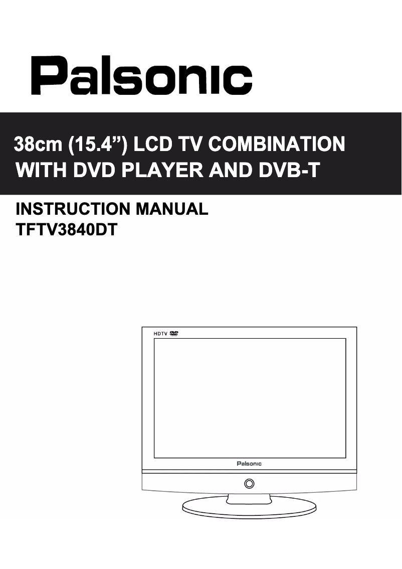 Page 1 de la notice Manuel utilisateur Palsonic TFTV3840DT