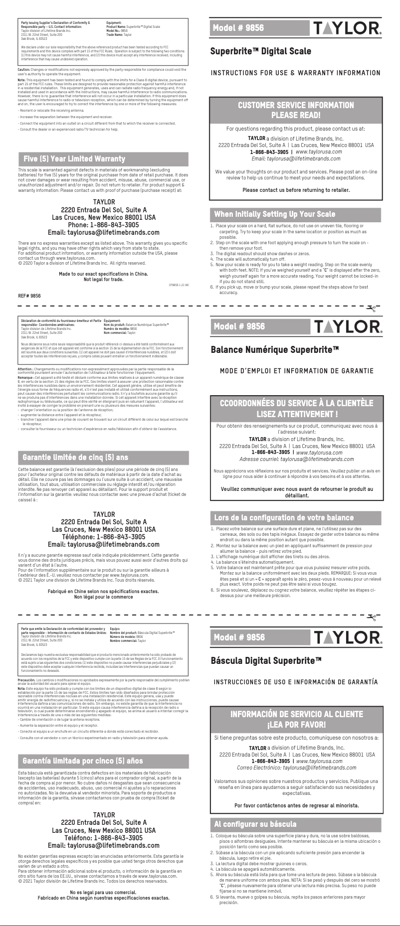 Image de la première page du manuel de l'appareil 98564012