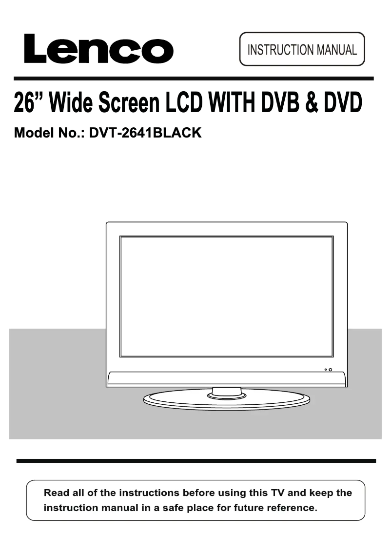 Image de la première page du manuel de l'appareil DVT-2641