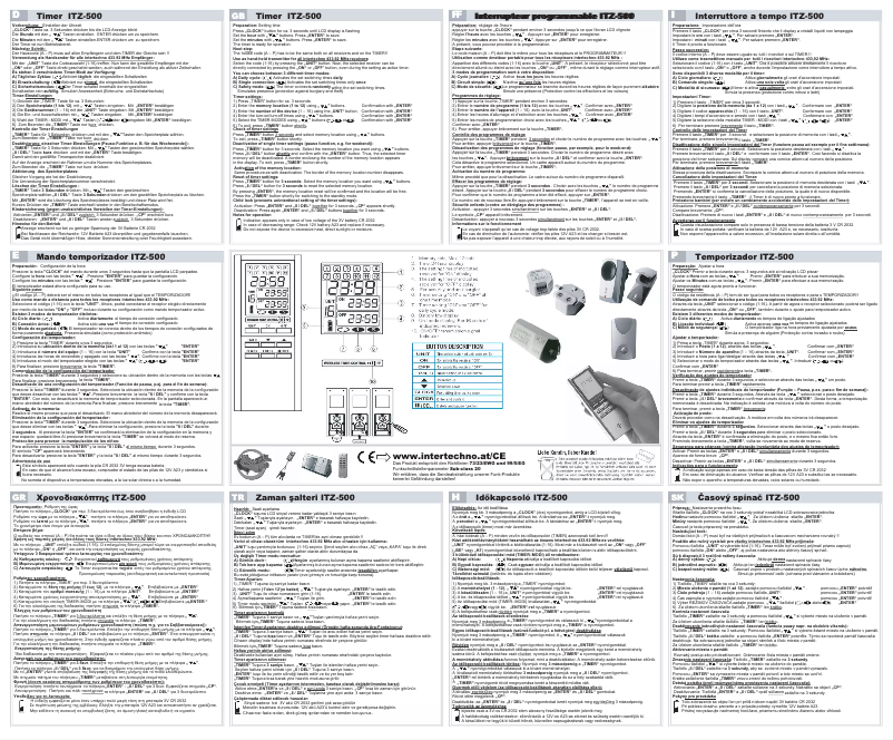 Page 1 de la notice Manuel utilisateur Intertechno ITZ-500