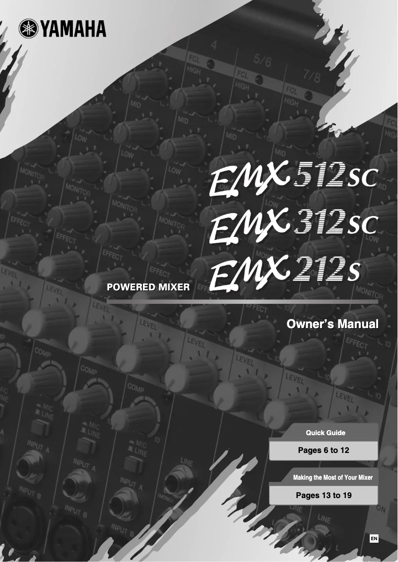 Image de la première page du manuel de l'appareil EMX312