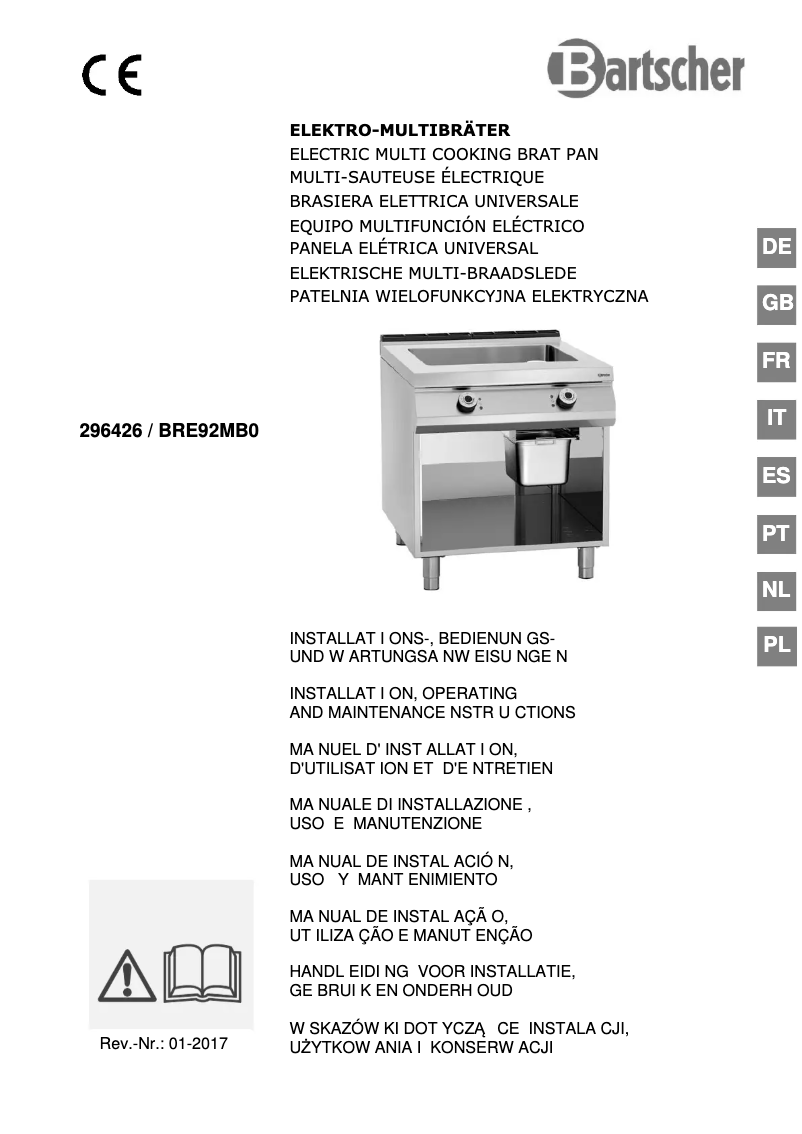 Page n°1 - Manuel utilisateur Bartscher 296426