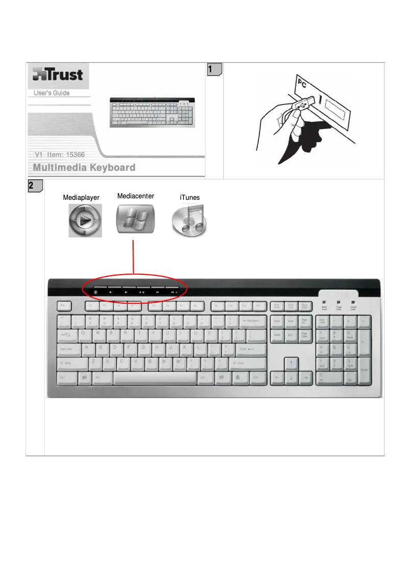 Page 1 de la notice Manuel utilisateur Trust KB-1450