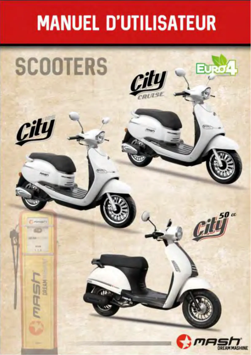 Page 1 de la notice Manuel utilisateur Mash City 125cc (2017)