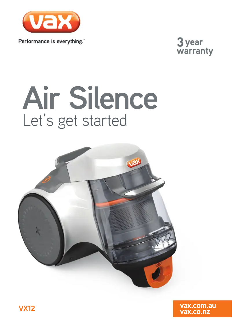 Página 1 del manual Manual de usuario Vax Air Silence VX12