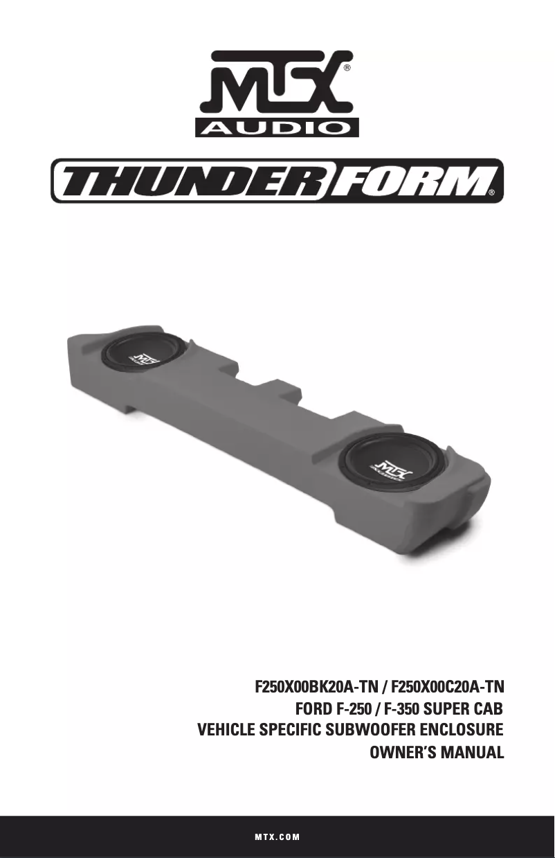 Image de la première page du manuel de l'appareil ThunderForm F-150EX-09L