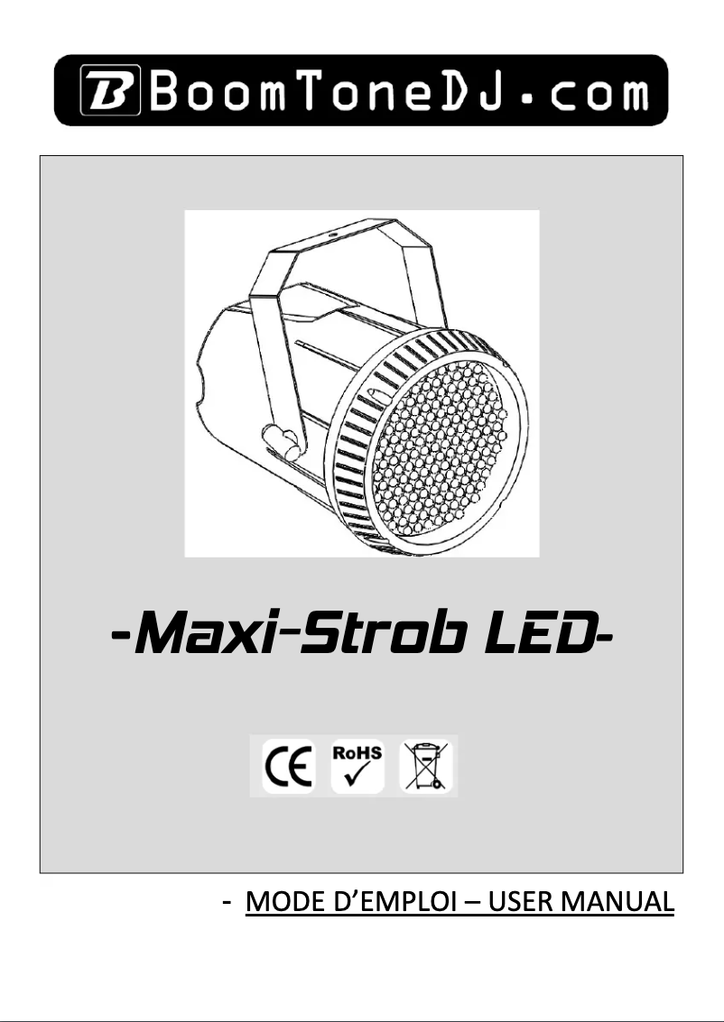 Image de la première page du manuel de l'appareil Maxi Strob LED