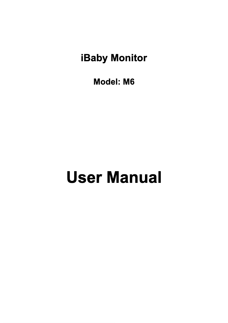 Page 1 de la notice Manuel utilisateur iBaby Care M6