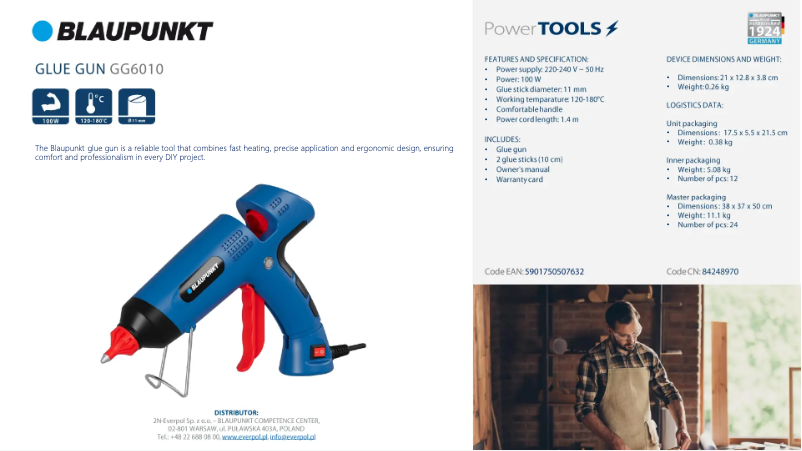 Page n°1 - Fiche technique Blaupunkt GG6010