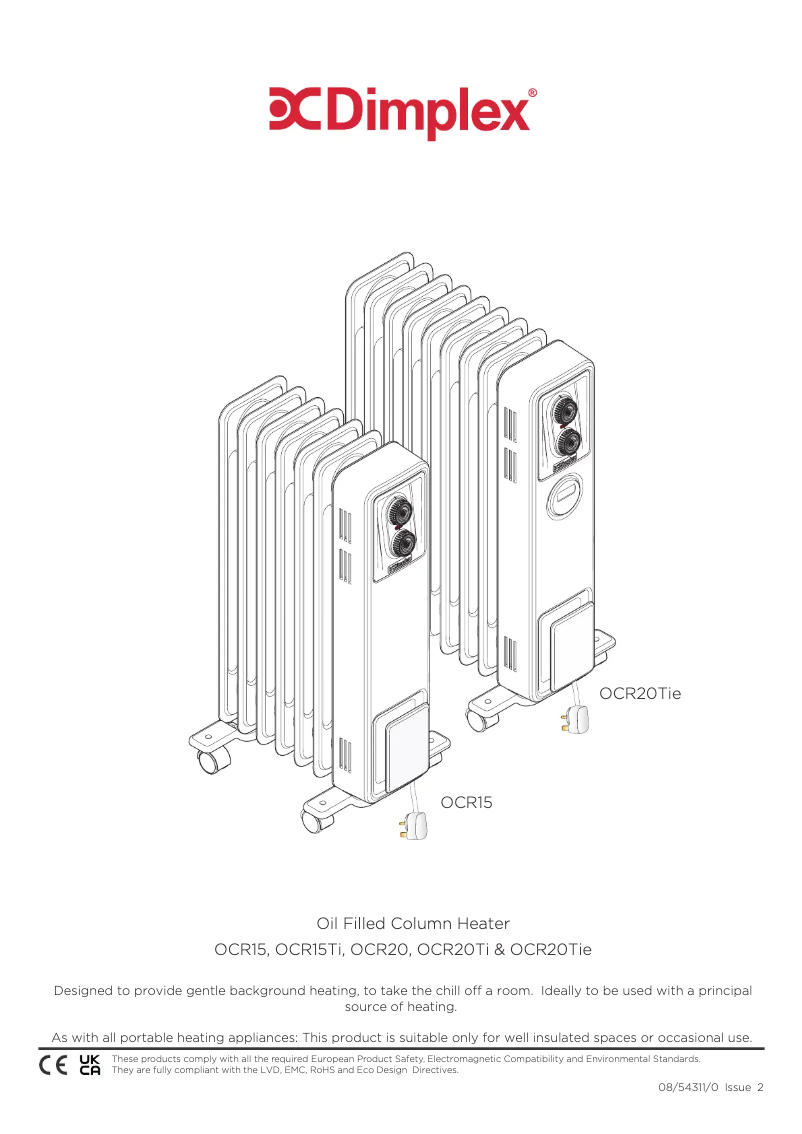 Page 1 de la notice Manuel utilisateur Dimplex OCR15