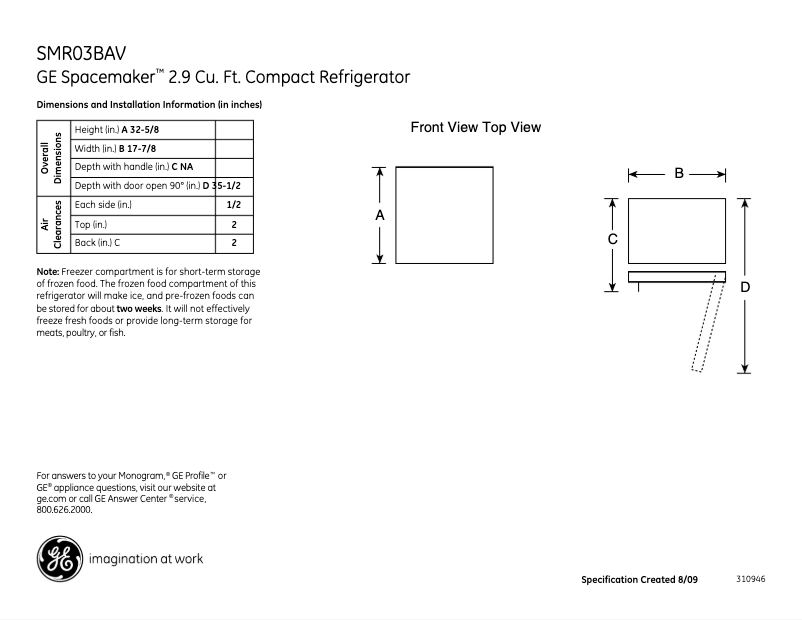 Image de la première page du manuel de l'appareil SMR03BAVBB