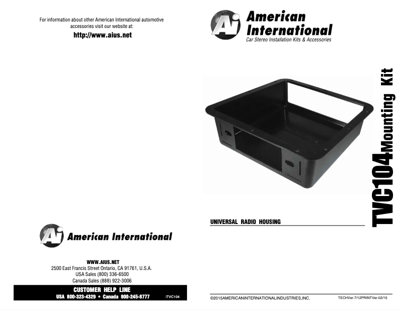 Image de la première page du manuel de l'appareil TVC104