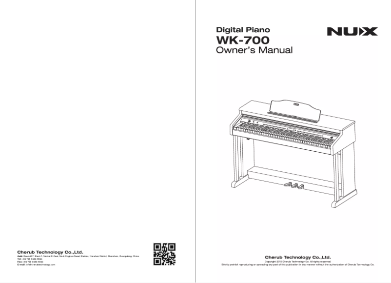 Page 1 de la notice Manuel utilisateur NUX WK-700
