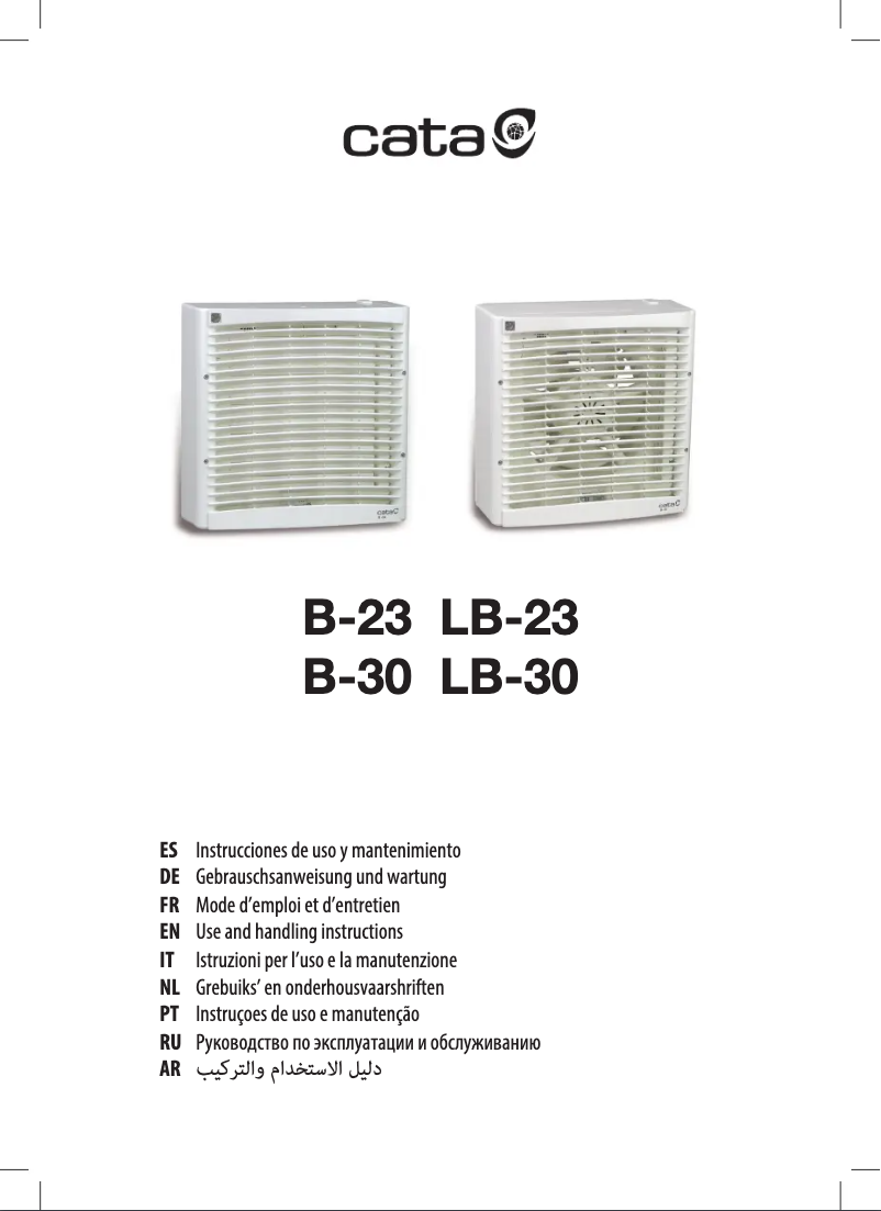 Página 1 del manual Manual de usuario CATA B-23