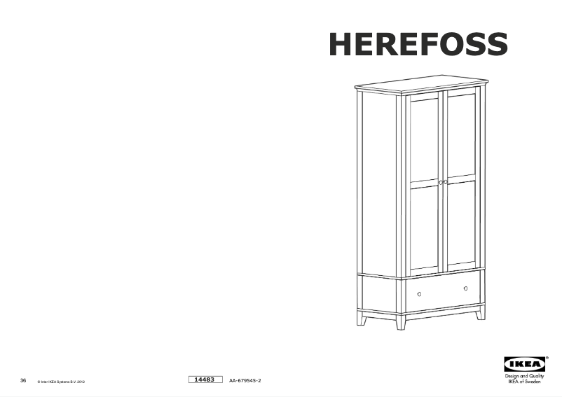 Image de la première page du manuel de l'appareil HEREFOSS