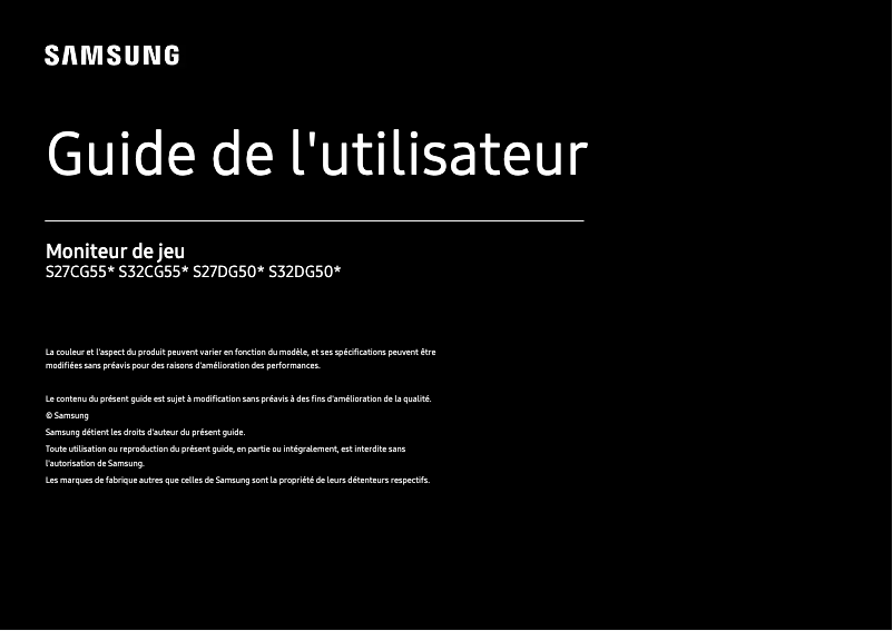 Image de la première page du manuel de l'appareil S32DG502EM