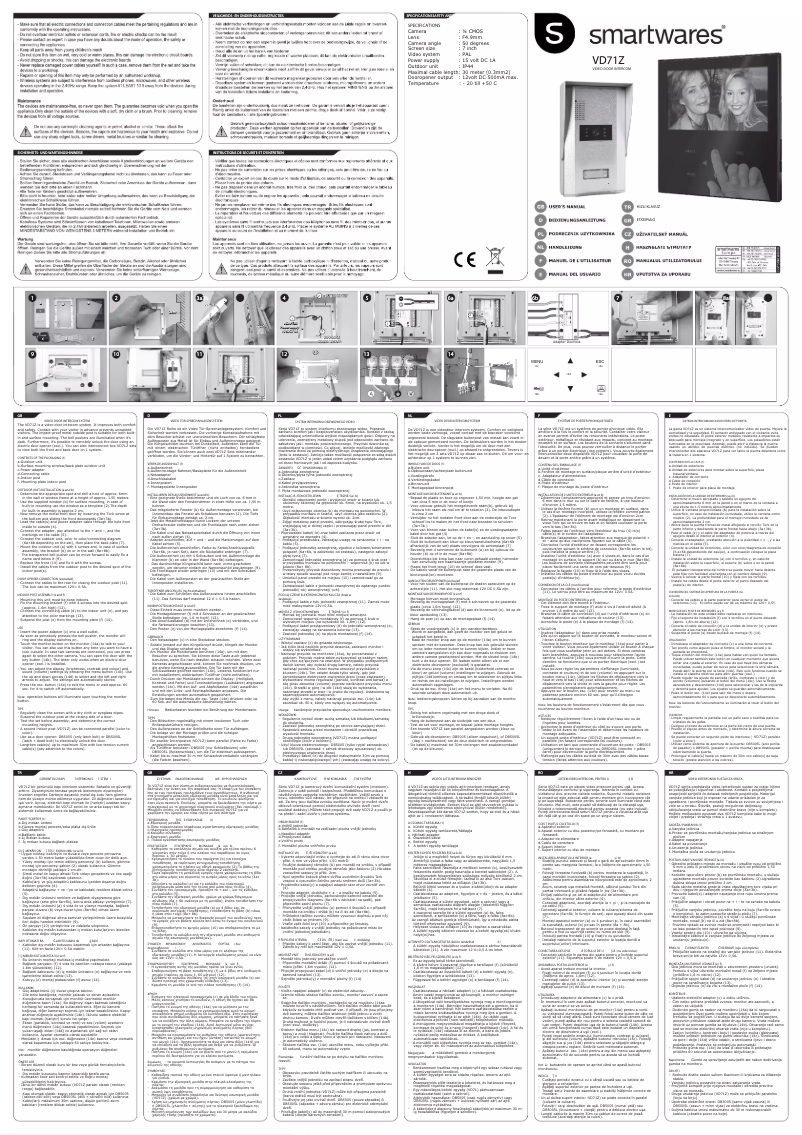Page n°1 - Manuel utilisateur Smartwares VD71Z