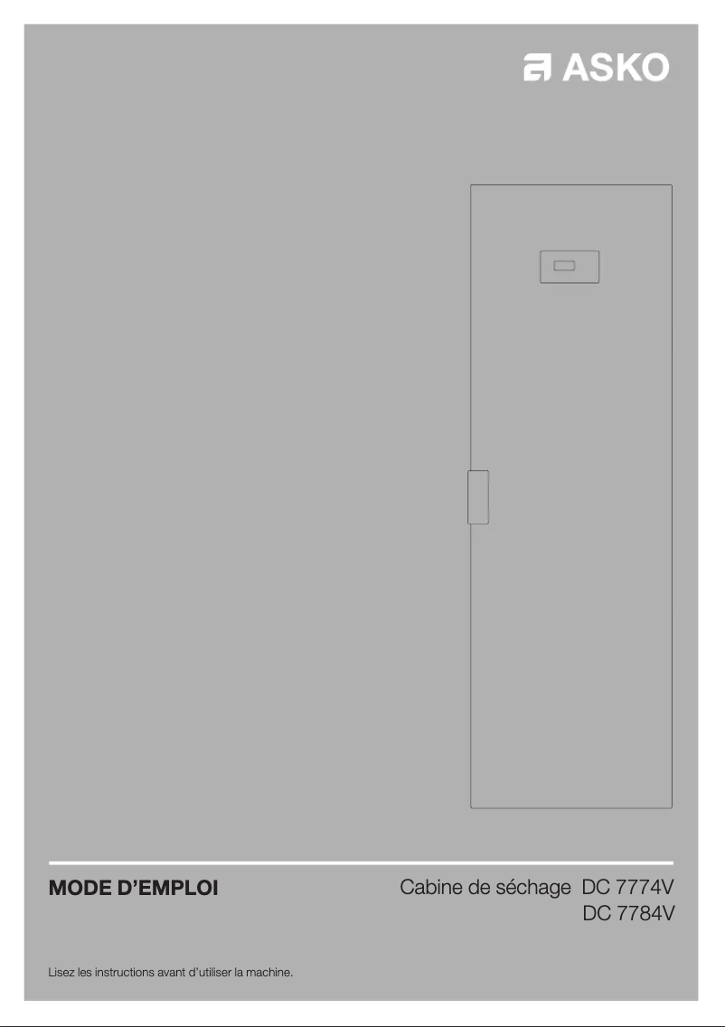 Page n°1 - Manuel utilisateur Asko DC7784V.W