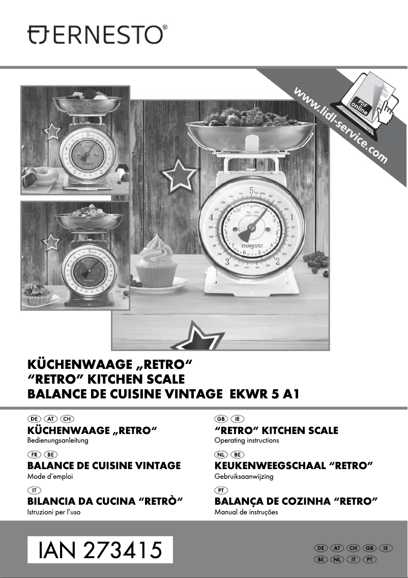 Página 1 del manual Manual de usuario SilverCrest Ernesto EKWR 5 A1