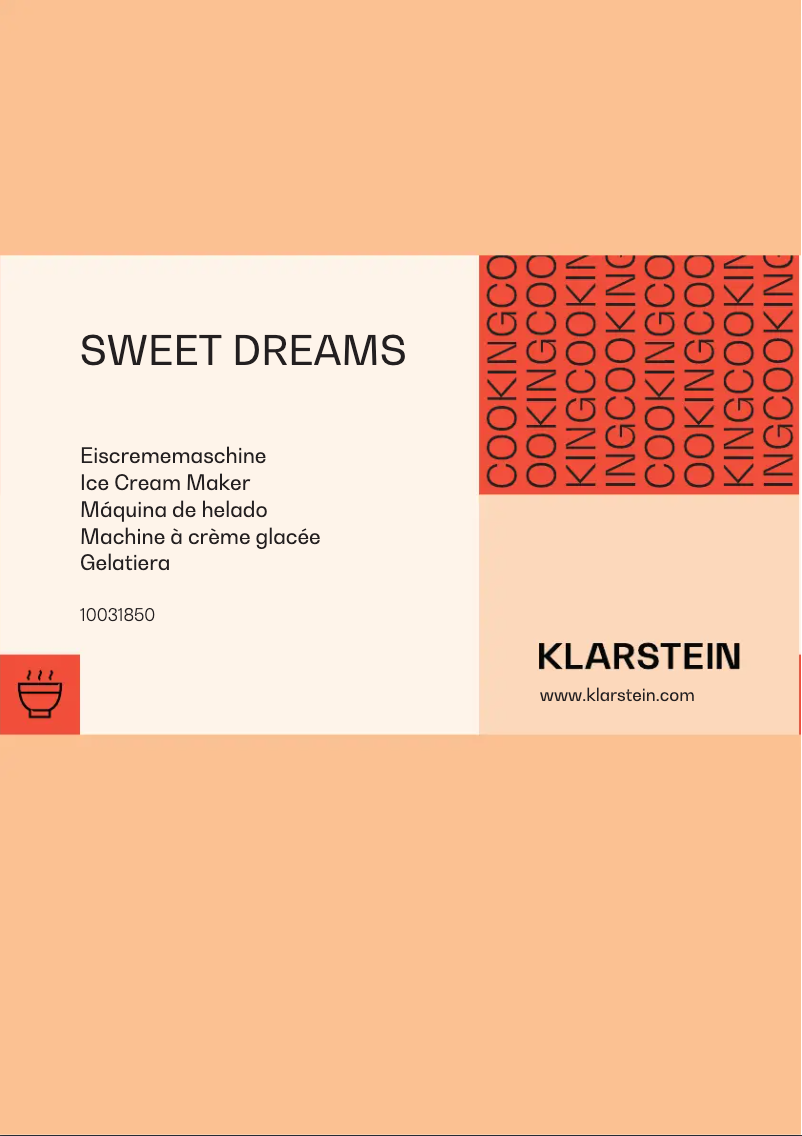 Página 1 del manual Manual de usuario Klarstein Sweet Dreams