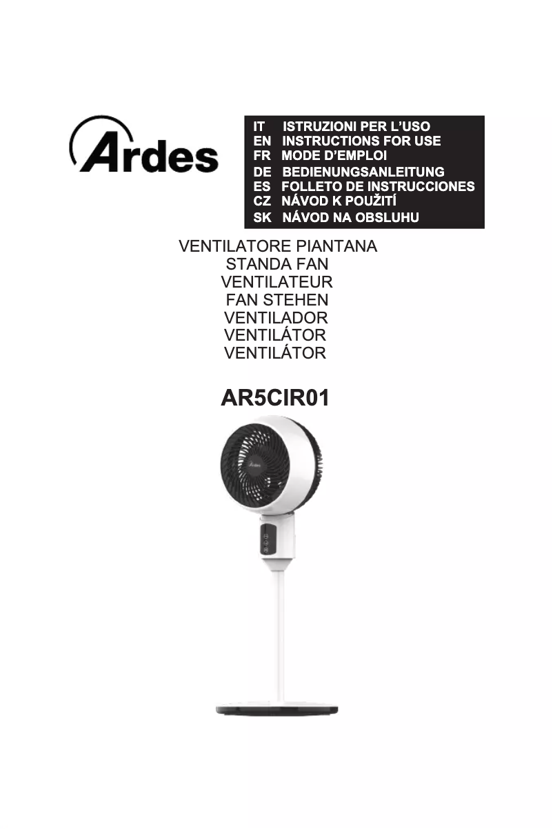 Page n°1 - Manuel utilisateur Ardes Cierzo AR5CIR01