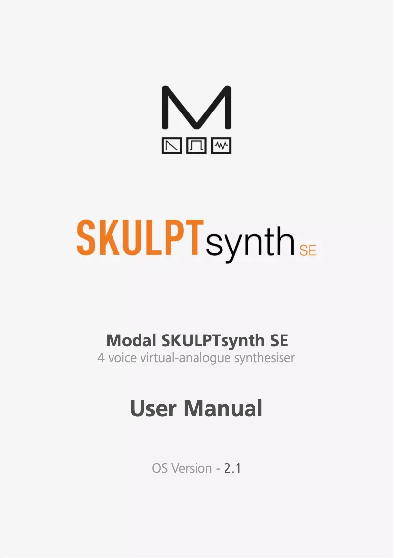 Image de la première page du manuel de l'appareil SKULPTsynth SE