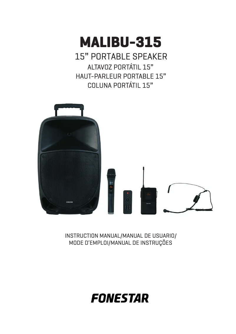 Page 1 de la notice Manuel utilisateur FoneStar MALIBU-315