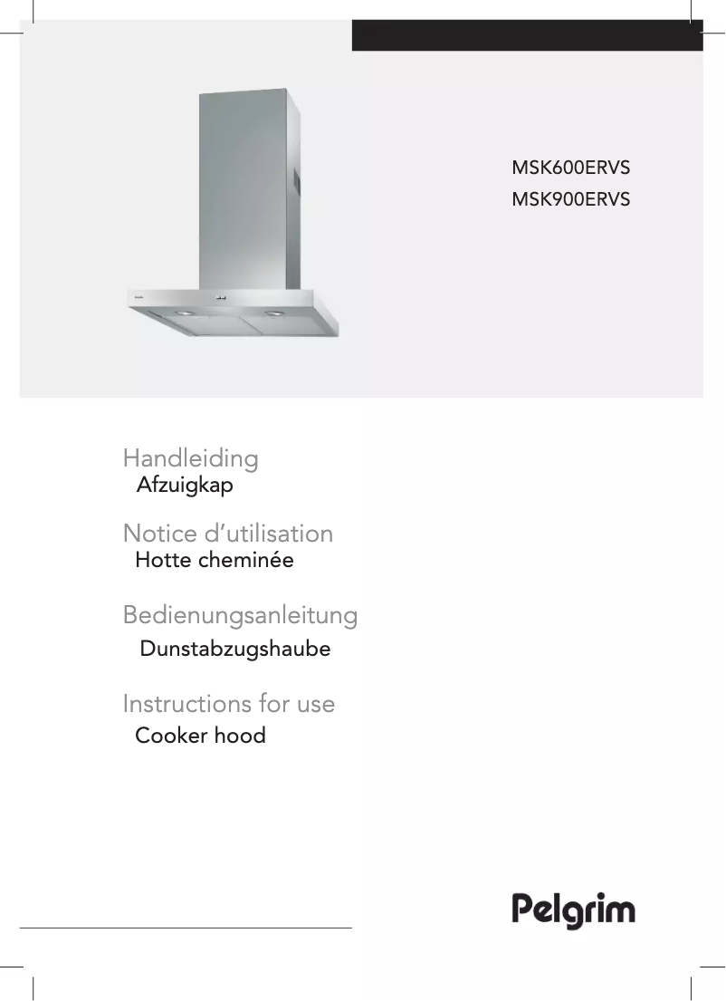 Page 1 de la notice Manuel utilisateur Pelgrim MSK900ERVS