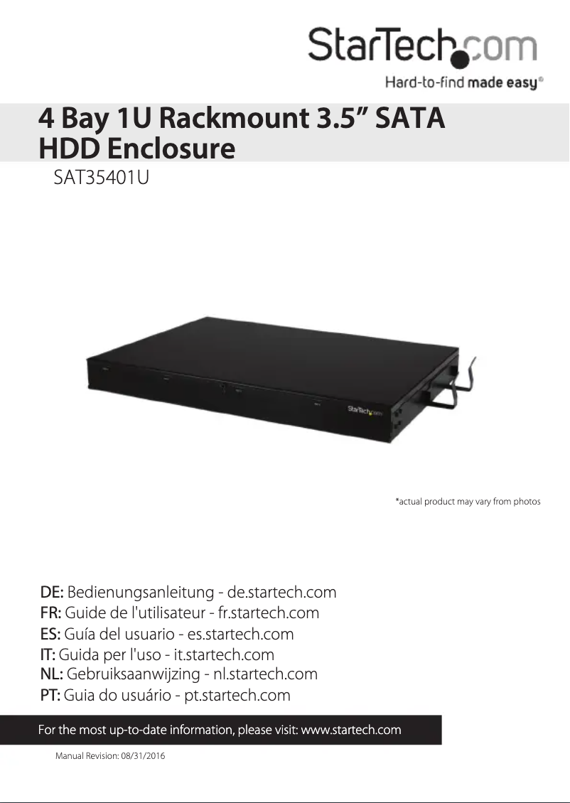 Page n°1 - Manuel utilisateur StarTech.com SAT35401U