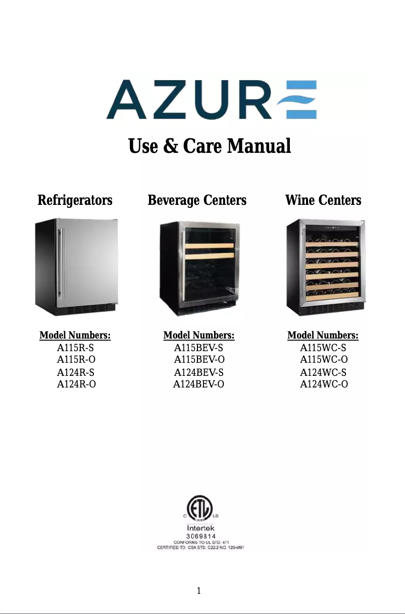 Page n°1 - Manuel utilisateur Azure A115WC-S