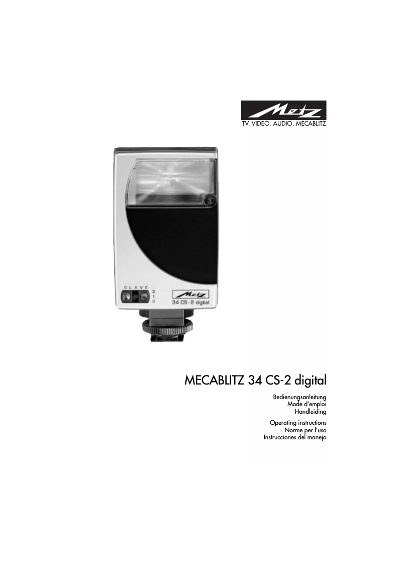 Image de la première page du manuel de l'appareil Mecablitz 34 CS-2 digital
