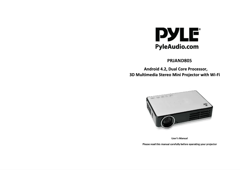 Página 1 del manual Manual de usuario Pyle PRJAND805