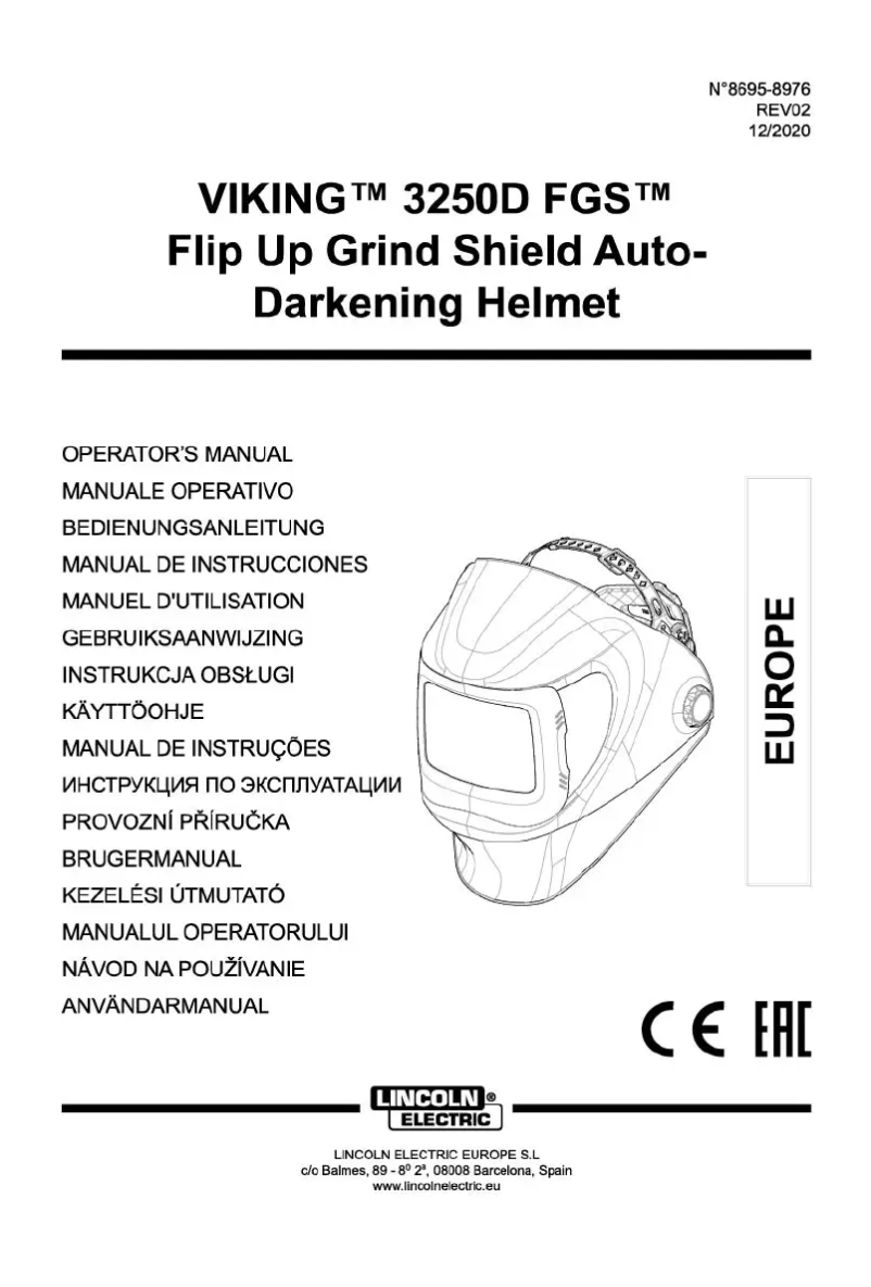 Page 1 de la notice Manuel utilisateur Lincoln Electric Viking 3250D FGS