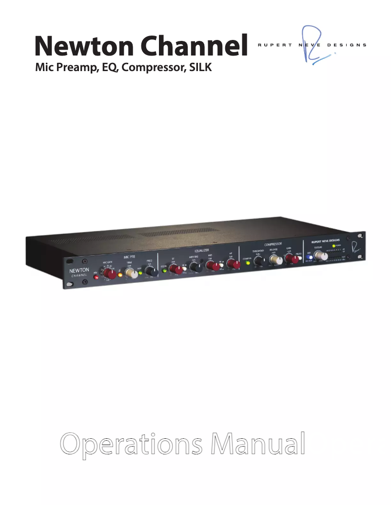 Page n°1 - Manuel utilisateur Rupert Neve Designs Newton Channel