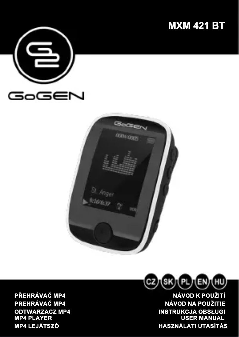 Page 1 de la notice Manuel utilisateur GoGen MXM 421 BT