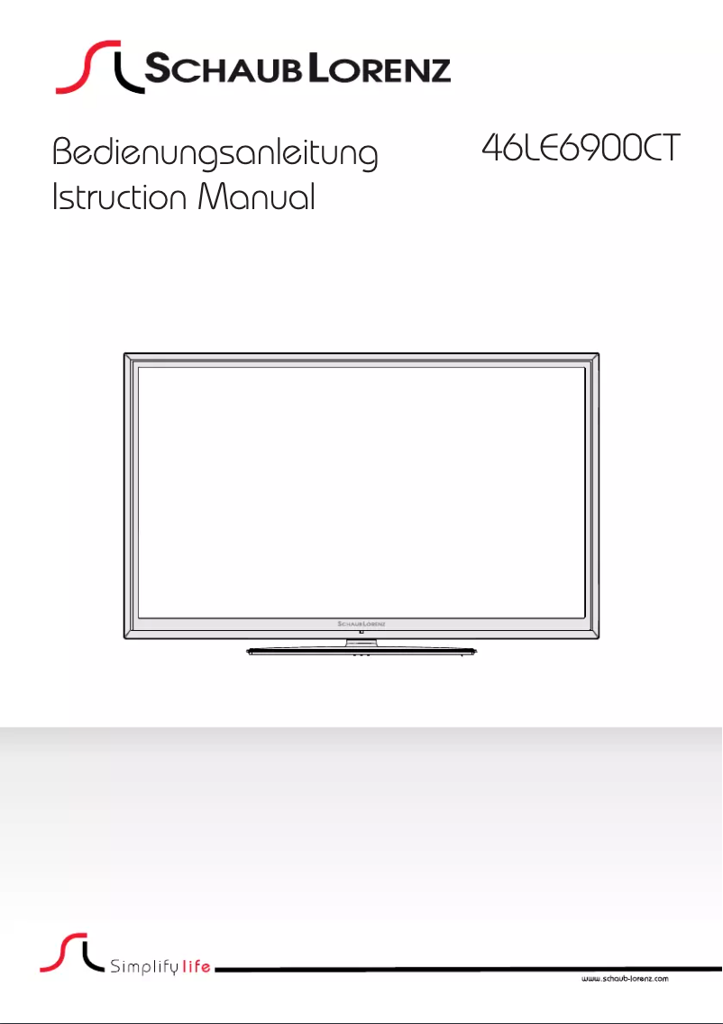 Image de la première page du manuel de l'appareil 46LE6900CT