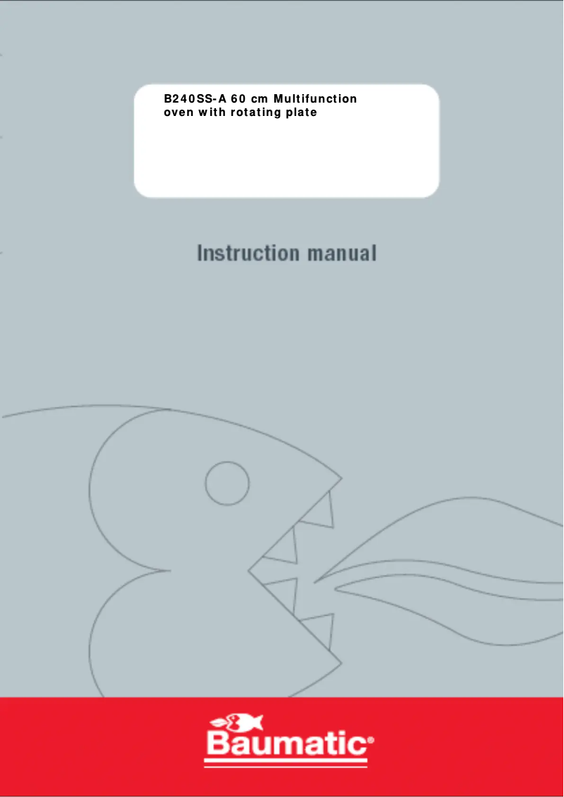 Page 1 de la notice Manuel utilisateur Baumatic B240SS