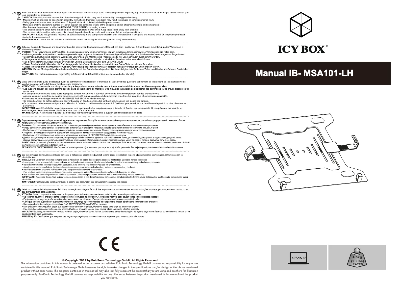 Página 1 del manual Manual de usuario Icy Box IB-MSA101-LH