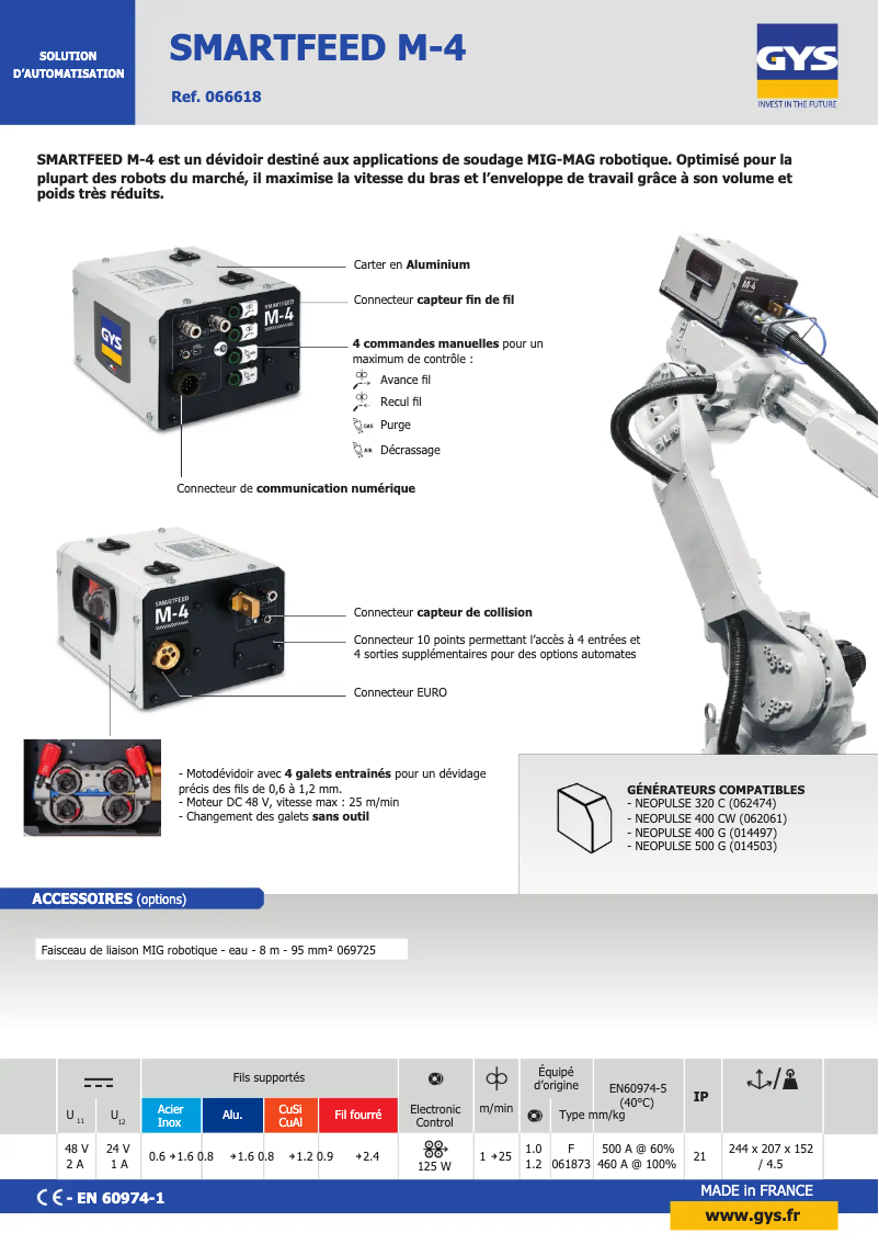 Image de la première page du manuel de l'appareil Smartfeed M-4