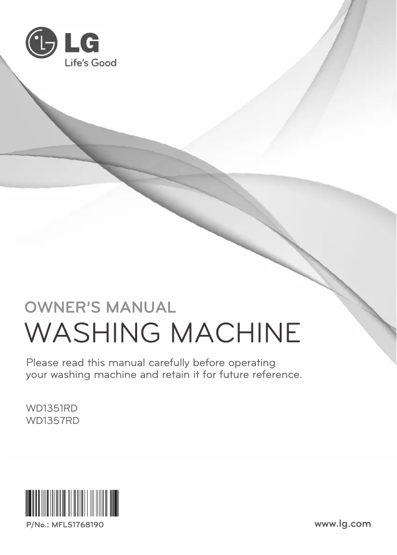 Page n°1 - Manuel utilisateur LG WD1357RD