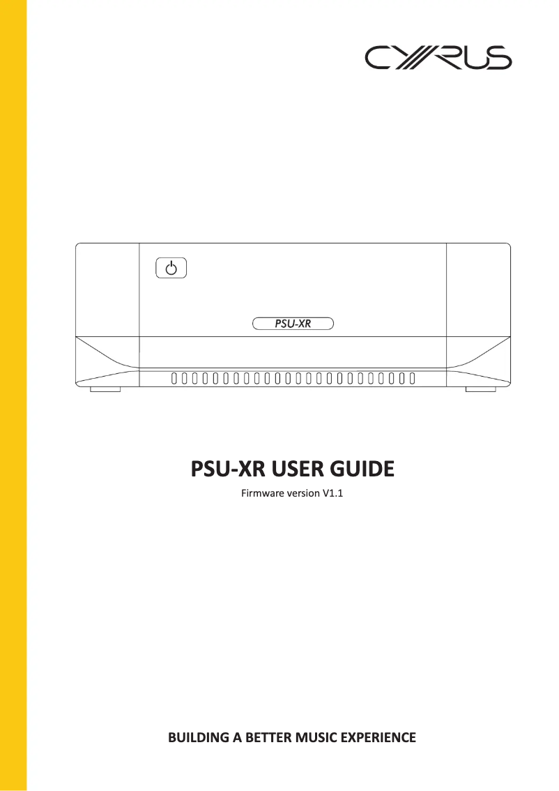 Image de la première page du manuel de l'appareil PSU-XR
