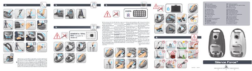 Page 1 de la notice Manuel utilisateur Rowenta Silence Force RO6455EA
