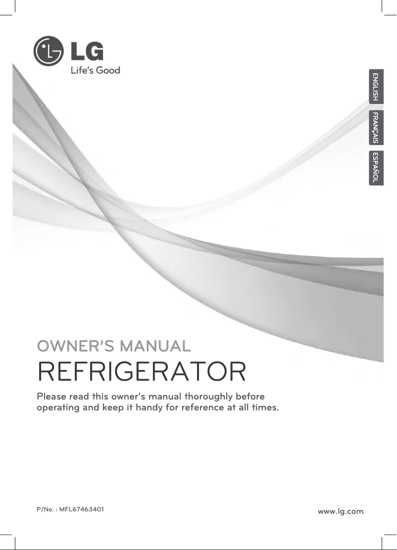 Page 1 de la notice Manuel utilisateur LG GL5141WBAW1