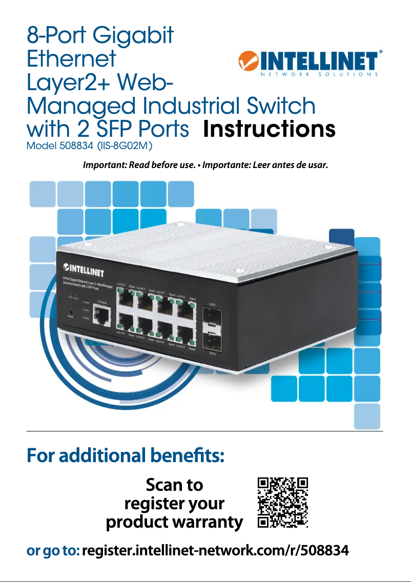 Page 1 de la notice Manuel utilisateur Intellinet 508834