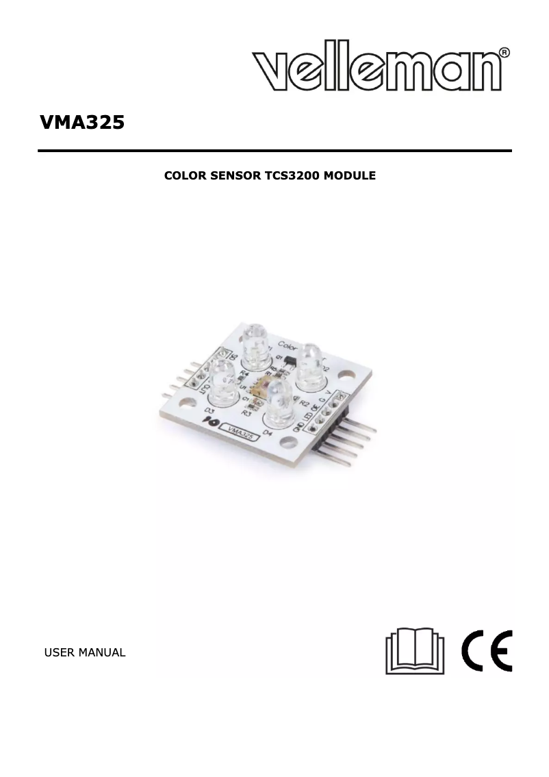Page 1 de la notice Manuel utilisateur Velleman VMA325