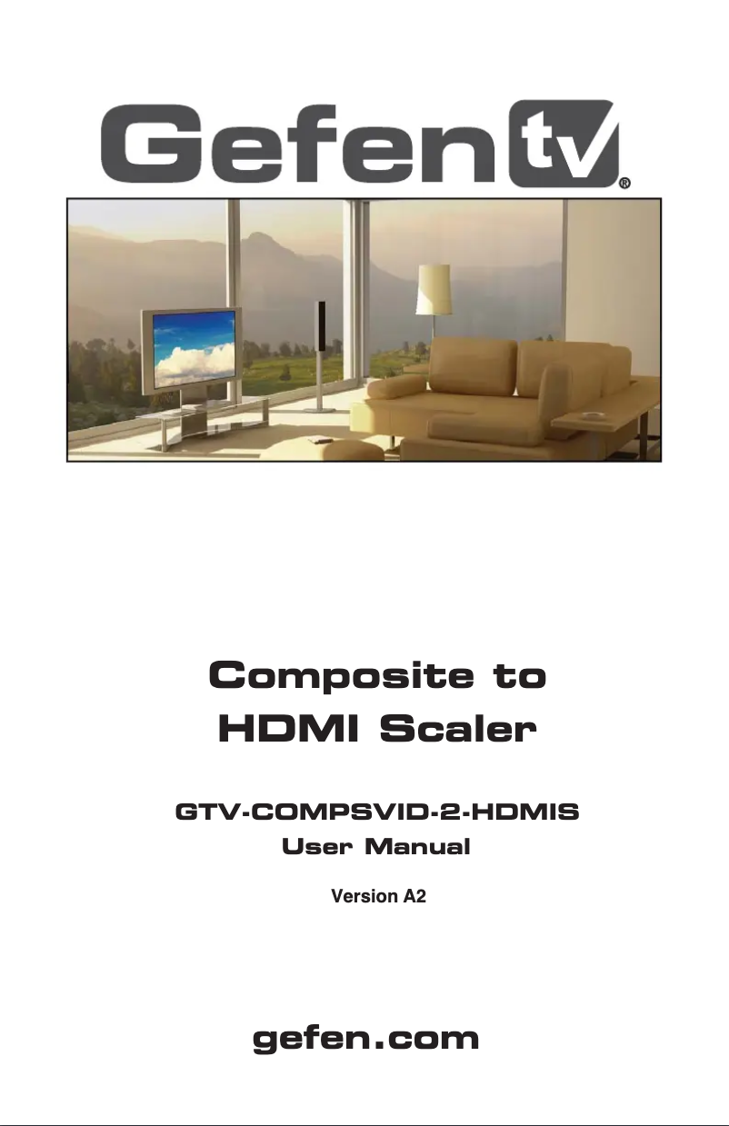 Page 1 de la notice Manuel utilisateur Gefen GTV-COMPSVID-2-HDMIS